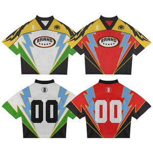 T-shirt surdimensionné pour hommes Maillot en maille Maillot de football américain Mode personnalisée Uniforme de football américain Vente en gros - Product Image 1