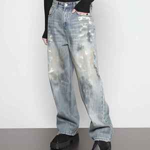 Jeans en coton de coupe décontractée personnalisés pour hommes 100% Pantalon en denim avec finition délavée douce pour vêtements de travail et vêtements de rue - Product Image 4