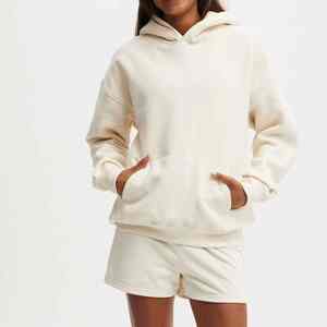 Wholesale Custom Women Oversized Cotton <b>Fleece</b> <b>Hoodies</b> Front Soft Stylish Comfortable Autumn Winter Wear Quick Dry - Product Image 5