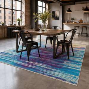 <b>Rug</b> Weavers RW7042 Parallax Marine Modern Washable <b>Rug</b> Dropshipping Wholesale Washable Chenille 10 Sizes - Product Image 3
