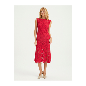 Vestido Midi de Encaje para Mujer de Alta Calidad - Product Image 2