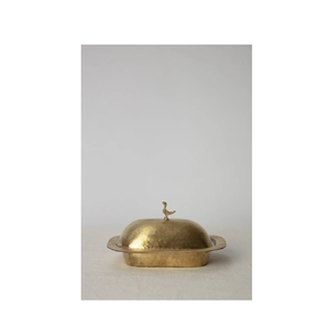 Plato de mantequilla de latón macizo de alta calidad para el hogar de alta calidad nueva moda y vajilla plato de mantequilla de latón decorativo - Product Image 3