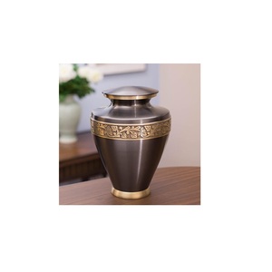 Urnes de crémation en métal uniques avec couleur bleue, fournitures de funérailles de haute qualité, pour adultes, pour cendres humaines - Product Image 5