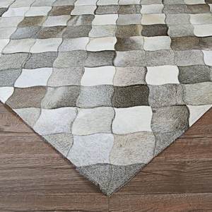 Alfombras de Cuero Vacuno a Rayas con Diseño Patchwork Personalizado, Hechas a Mano, Tradicionales, Antideslizantes, Aptas para Mascotas, Rectangulares, para Sala de Estar y Decoración del Hogar - Product Image 4