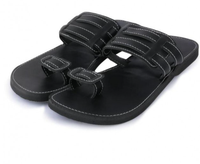 Sandales d'été noires à bout marocain pour hommes, faites à la main, en cuir véritable, disponibles 10