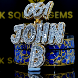 จี้ทองคำขาว 14k สุดฮิต ตัวอักษรขนาดใหญ่ ประดับเพชร VVS คุณภาพสูงจากแล็บ ดีไซน์ฮิปฮอป สำหรับงานปาร์ตี้ คอลเลคชั่นเครื่องประดับแฟชั่น - Product Image 1