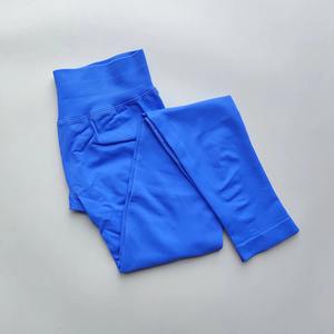 Mallas deportivas de realce sin costuras para mujer, ropa de gimnasio de cintura baja, mallas con efecto Scrunch Bum, pantalones de Fitness - Product Image 6