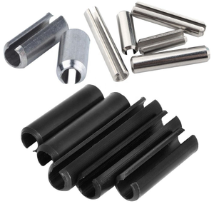 Pasador de Posicionamiento Cilíndrico DIN1487 M1.5 M4 M6 M16 de Acero Galvanizado en Zinc Negro 65Mn, Pasador de Resorte Recto Ranurado - Product Image 1
