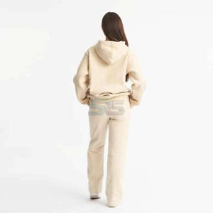 Survêtement pour femmes Combinaison de jogging en coton et polyester Deux pièces Sweat à capuche et pantalon surdimensionnés Mode d'été confortable de haute qualité - Product Image 2