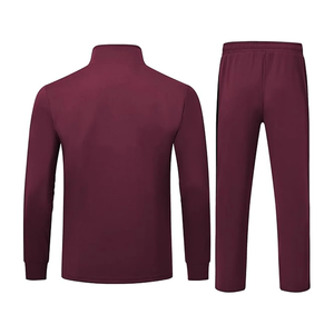 Conjunto de sudadera transpirable a prueba de viento para hombre de dos piezas informal con estampado personalizado con chaqueta cortavientos y cremallera - Product Image 6