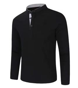 Chemise à manches longues pour homme personnalisée, tissu tricoté, couleur personnalisée, vêtements décontractés d'été, anti-froissement, séchage rapide - Product Image 5