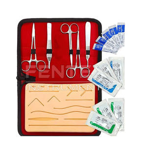 Kit de disección quirúrgica de práctica de sutura todo en uno completo de acero inoxidable para estudiantes de medicina Manual de disección básica - Product Image 1