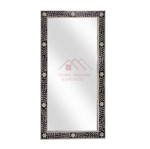 Espejo Decorativo de Pared de Forma Rectangular Larga, Tallado a Mano con Incrustaciones de Hueso, Espejos Decorativos para Pared de Hogar - Product Image 1