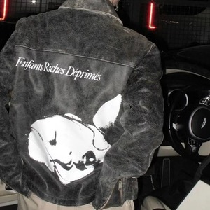 Veste en toile en cuir véritable vieilli vintage fermeture éclair imperméable Streetwear Techwear vêtements pour hommes - Product Image 3