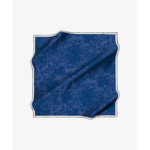 Pañuelo Cuadrado de Seda Satén 100% de Lujo - Azul Marino 90x90 con Diseño Personalizado de Puntos - Product Image 1