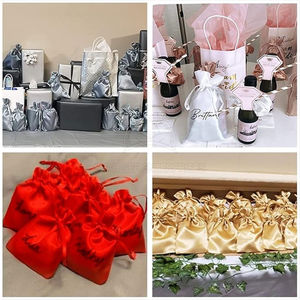 High Quality Lightweight <b>Drawstring</b> <b>Backpack</b> Pakistan-Made Fashion Style Satin Cotton Lining Polyester String Carry System Silk - Product Image 6