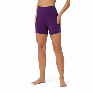 กางเกงขาสั้นเล่นฟิตเนสของผู้หญิงพิมพ์ลายสีทึบพิมพ์ลายด้วยการพิมพ์ซับลิเมชันสำหรับใส่เล่นโยคะ - Product Image 2