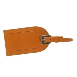Étiquette de bagage en cuir PU de haute qualité personnalisée avec motif rond gravé ou imprimé en relief avec logo personnalisé - Product Image 1