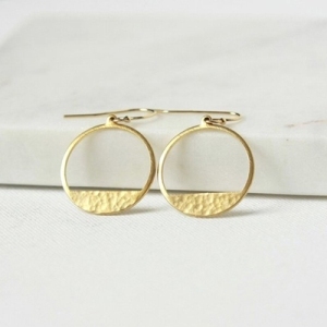 Pendientes de Aro y Colgantes de Latón Hechos a Mano, Chapados en Oro y Rodio, Diseño Geométrico Vintage de Moda para Fiestas - Product Image 1