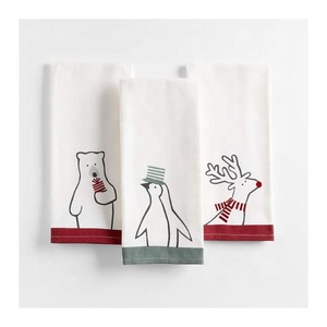 Servilletas de Tela de Algodón Crepé Bordadas con Diseño de Perro, Personalizables, Ecológicas, Venta Directa de Fábrica, Tamaño Personalizado, Toallas de Cocina - Product Image 3