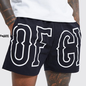 Short de sport OEM pour homme 100% coton 240gsm en toile épaisse taille élastique séchage rapide salle de sport personnalisable style rue haute - Product Image 4