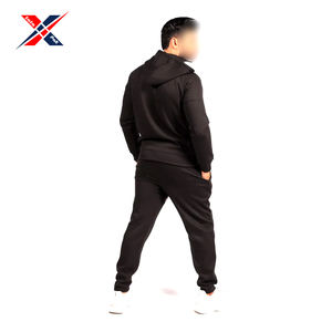 OEM 100% Coton Ensemble de survêtement unisexe Jogger Ensembles de survêtement écologiques Sweat-shirt à capuche Pantalon patchwork Impression numérique 2 en 1 Design respirant - Product Image 2