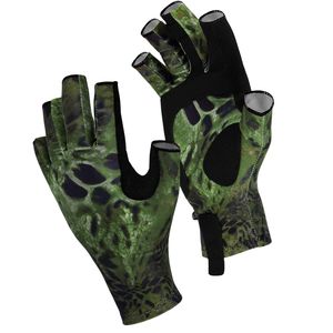 Gants de pêche camouflage bleu avec design drapeau américain, gants de pêche bleus patriotiques antidérapants, antidérapants, protection UV - Product Image 2