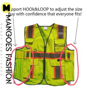 Gilet de sécurité réfléchissant haute visibilité | Logo personnalisé gilet sans manches vêtements de travail en plein air pour les environnements extérieurs de sécurité haute visibilité - Product Image 3