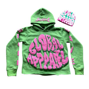 Nouveau pull à capuche personnalisé pour hommes 100% coton de haute qualité éponge française vierge goutte épaule bouffée impression à capuche pour hommes - Product Image 1