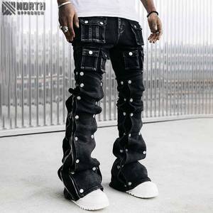 Pantalones Vaqueros de Mezclilla Cómodos y Duraderos, Perfectos para Uso Casual, Aventuras al Aire Libre, Transpirables, Rectos, para Hombre - Product Image 5