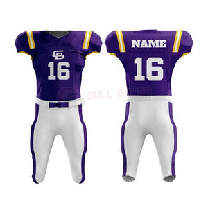 Uniforme de Fútbol Americano, Jersey de Manga Corta con Paneles de Malla, Pantalones Ajustables, Tela de Secado Rápido, Personalizable, Kit de Fútbol Americano para Adultos - Product Image 1