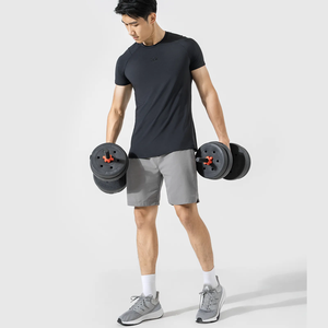 Short de course en toile taille moyenne décontracté OEM pour hommes tissage tricoté extensible - Product Image 6