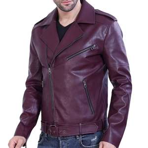 Blouson aviateur en cuir de vache pour homme, style High Street, coupe-vent, respirant, logo frontal, col montant, de haute qualité, fabriqué au Pakistan - Product Image 6