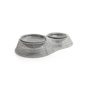 Serveur de chocolats en métal gris et or couleur forme ronde décor de table de restaurant chocolats bol approvisionnement - Product Image 4