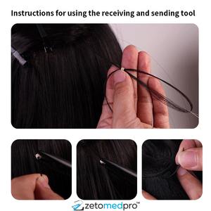 Kit d'outils pour extensions de cheveux noires à usage professionnel personnalisable, pinces en acier inoxydable, perles pour perruques, liens, extensions, kit d'outils exclusif - Product Image 6