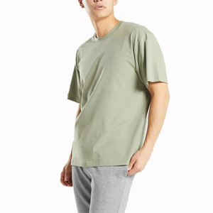 T-shirts unis décontractés pour hommes de grande taille en coton respirant à motif à carreaux, meilleure vente en gros au prix d'usine - Product Image 5