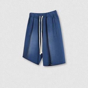 Men Athletic Running Custom Acid Wash 100% Cotton <b>Raw</b> Hem French jogger Terry Casual Wear Men Sweat Shorts - Product Image 6