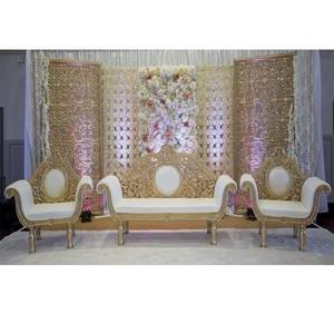 เฟอร์นิเจอร์หรูหราสำหรับเวทีงานแต่งงานเจ้าสาวเจ้าบ่าวงานแต่งงานหรูหราโซฟาสีขาวพร้อมเก้าอี้เฟอร์นิเจอร์จัดงานแต่งงานธีมตะวันตก - Product Image 1