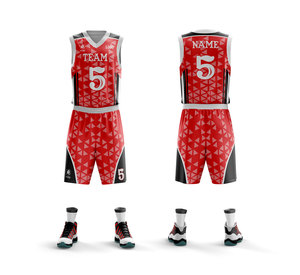 Uniforme de basket-ball athlétique personnalisé chemise en jersey et short pour hommes jeunes/femmes uniforme de basket-ball de grande taille de qualité supérieure - Product Image 6