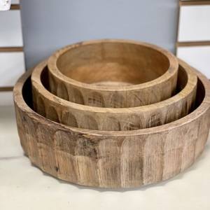 Bol à fruits en bois de mangue naturelle de haute qualité pour la décoration intérieure avec poignées, Offre Spéciale direct de l'usine - Product Image 2