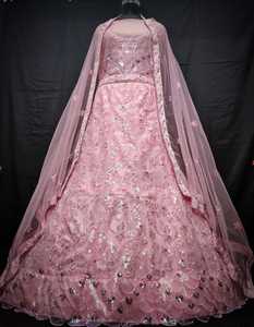 Travail à paillettes lourdes Flair moderne Lehenga Choli 3 mètres avec bordure latérale de 2.5 mètres Dupatta longue tenue de fête pour l'hiver et l'été - Product Image 1