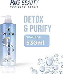 Shampooing micellaire Pantene Pro-V Detox & Purify – Nettoyage en profondeur pour cuir chevelu gras et élimination des résidus - Product Image 3