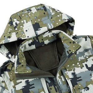 <b>Waterproof</b> Camouflage Hunting <b>Jacket</b> Tactical Men's Softshell Windproof Outdoor Fleece Lined Fishing Coat Hooded - Product Image 6