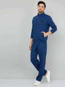 Vestidos informales para hombre, chándal, fabricantes de ropa, chándales con cremallera de color azul en el extranjero, chándal personalizado para hombre, trajes para hombre - Product Image 2