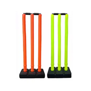 2022 New Arrival Hot Selling Premium Quality Training Equipment Plastic Cricket Stump Set with Base & Set of Bails