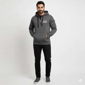 เสื้อฮู้ดแฟชั่นสำหรับออกกำลังกายในฤดูหนาว ผ้าฝ้าย 100% แห้งเร็ว ระบายอากาศได้ดี เป็นมิตรกับสิ่งแวดล้อม ให้ความอบอุ่น เหมาะสำหรับการออกกำลังกายในยิม - Product Image 4