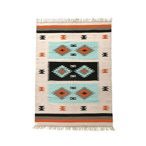 Alfombras de diseño moderno bordadas a mano de algodón 100% más vendidas, geométricas de lujo para sala de estar, baños de lujo, oración - Product Image 2