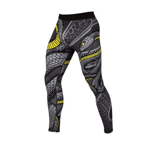 Shorts de compression pour le kick-boxing MMA, séchage rapide, respirant, décontracté, motif 3D, tricoté, taille élastique, pour hommes - Product Image 5