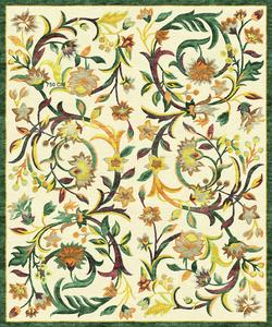 Tapis d'appoint élégant en coton tufté à la main, à poils longs et coupés, motif floral oriental, épaisseur 12 mm, écologique, adapté aux animaux domestiques, antidérapant - Product Image 3