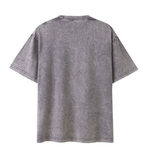 เสื้อยืดผู้ชายเสื้อซักกรดแขนสั้นพิมพ์โลโก้ตามสั่ง - Product Image 2